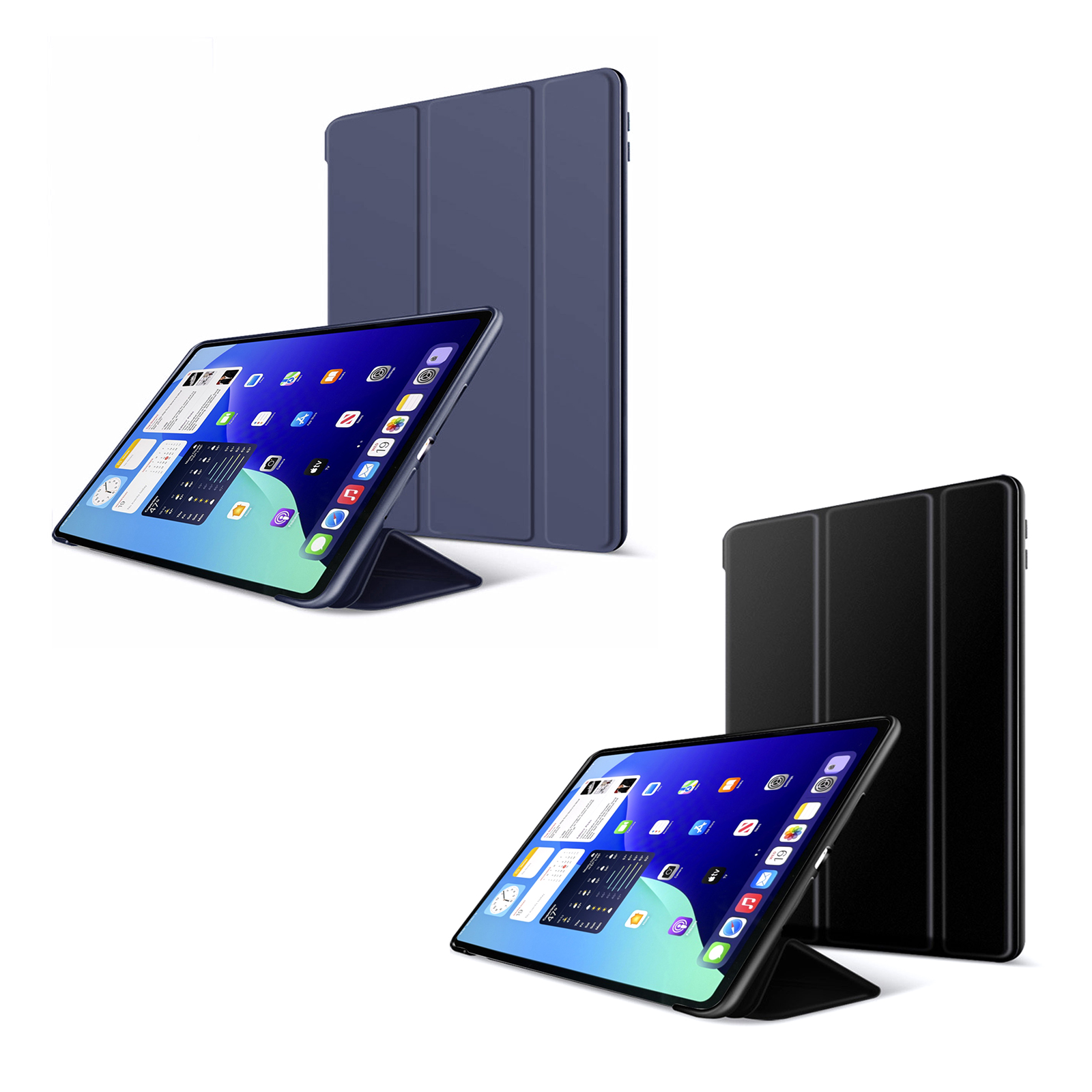 ipad pro 13 inche 2024 case, ipad pro 13 inch 2025 case, black / light blue / purple