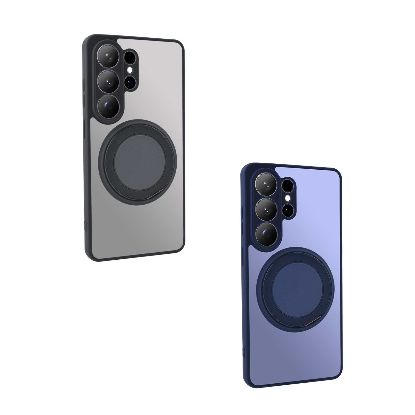 samsung s26 ultra case with 360 degree rotating stand - black /dark blue