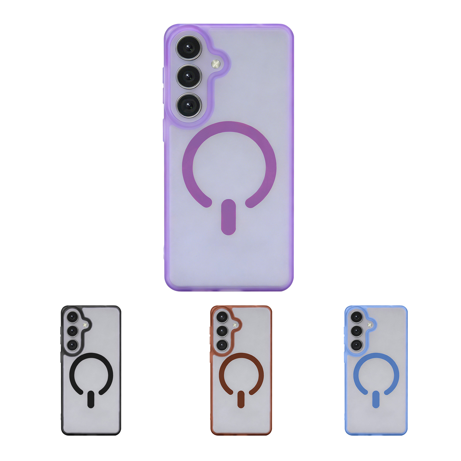 samsung s26 plus case,matte anti-fingerprint magnetic case, purple / black / brown /blue