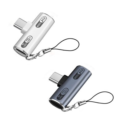 2-in-1 Dual USB-C Splitter Adapter - 100W PD Fast Charge and 10Gbps Data Sync HiFi Audio Converter