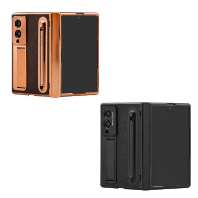 full‑protection shockproof case for galaxy z fold8 built‑in kickstand and pen, available in 2 colors: black, coffee